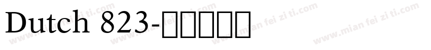Dutch 823字体转换